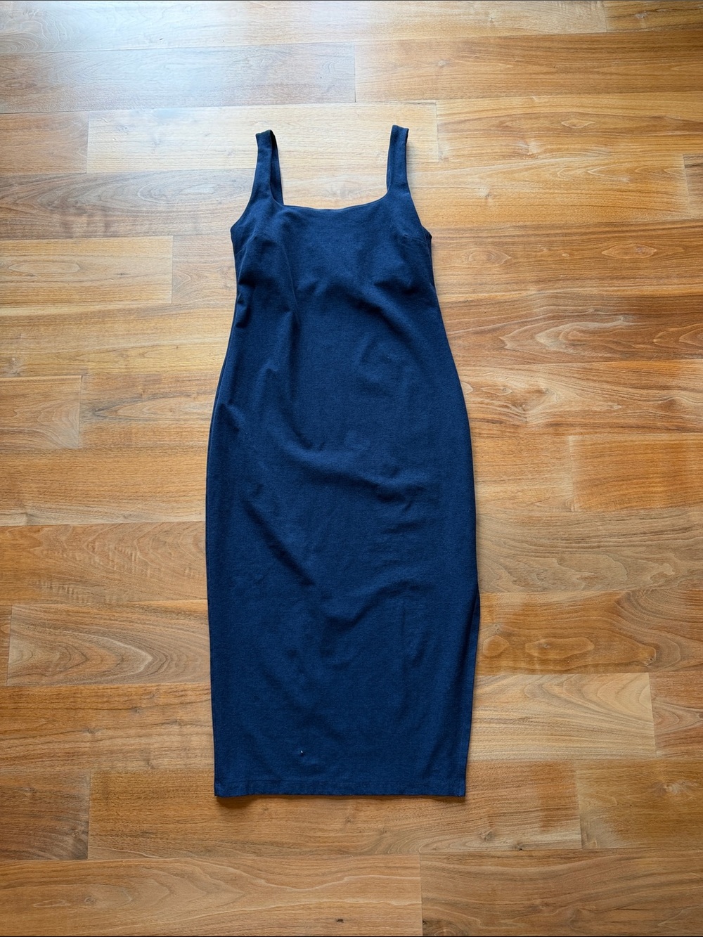 Classic Navy Square-Neck Athletic Dress